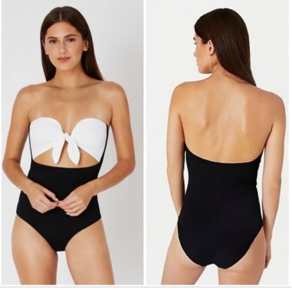 Onia Marie one piece swimsuit black and white